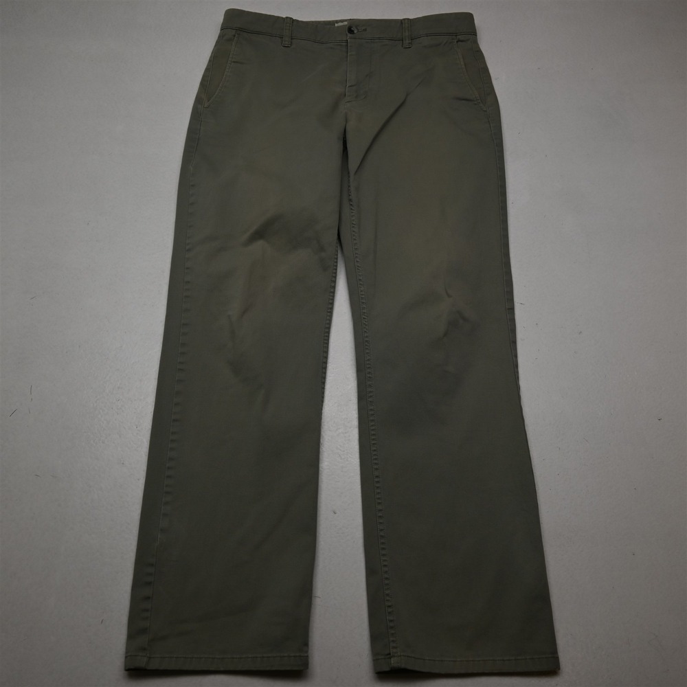 Hawker Rye 32x32 Green Relaxed Flat Front Stretch Chino Mens Pants